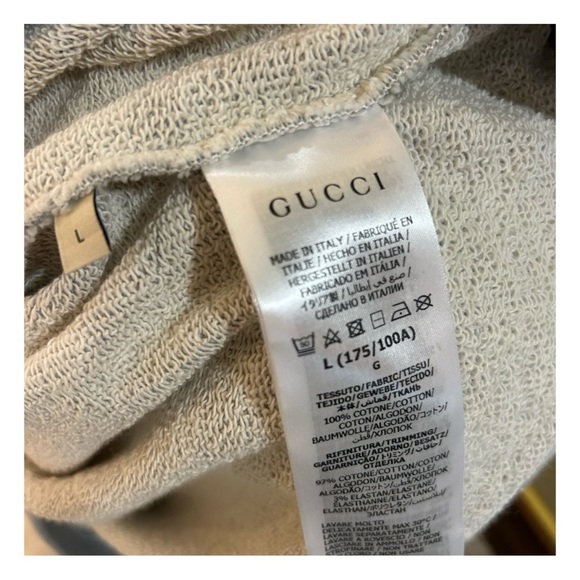 Gucci, interlocking G cotton, crewneck sweatshirt size large made Italy - Picture 4 of 6